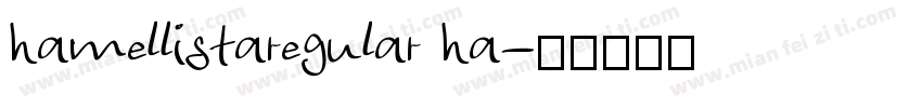 hamellistaregular ha字体转换
